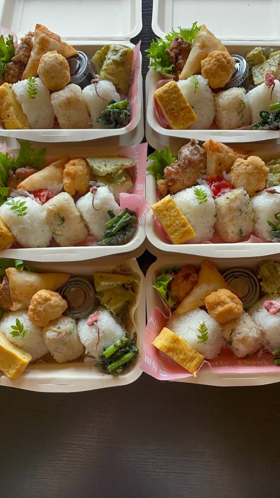 彩り豊かな蔵屋のお弁当の一例